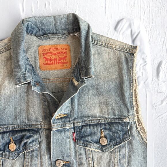 Custom-Made Rascal Flatts Denim Levi Vest - Picture 3 of 3